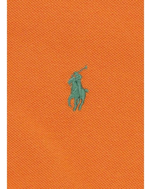 Ralph Lauren Orange Polo Shirt With Pony for men