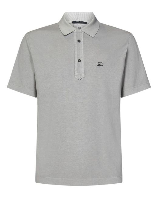 C P Company Gray Polo Shirt for men