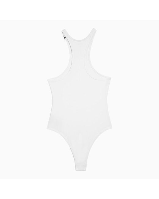 The Attico White One-Piece Swimming Costume