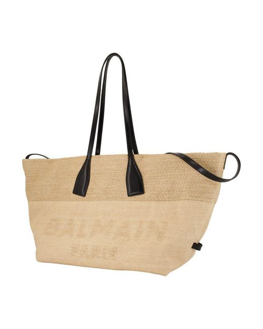 Balmain Natural Track Shopper Bag
