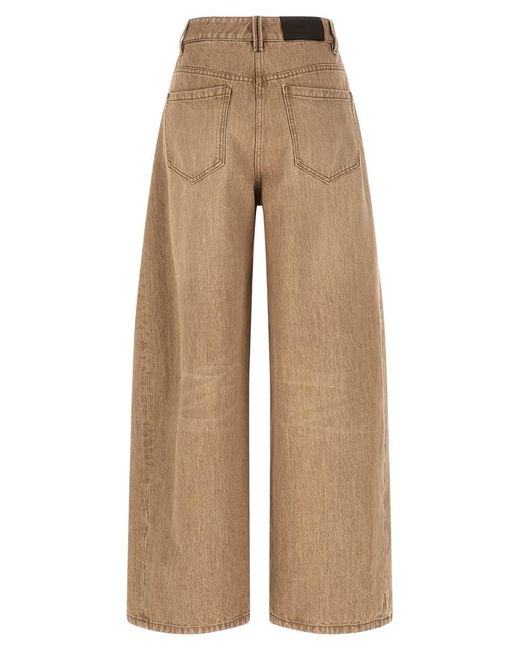 Brunello Cucinelli Natural 'Wide' Jeans