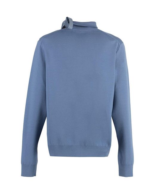 Fendi Blue Wool Pullover