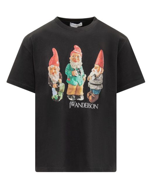 J.W. Anderson Black T-shirt Three Gnomes for men