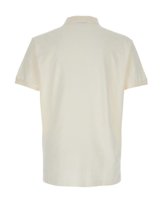 Ralph Lauren White "Custom Slim Fit" Polo Shirt With Large Pony Detail On The Front for men