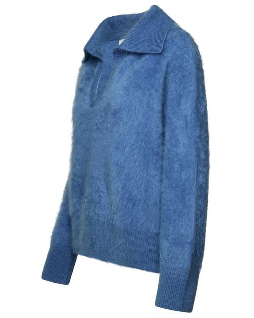 Lisa Yang Blue Stormy 'Kerry' Cashmere Sweater