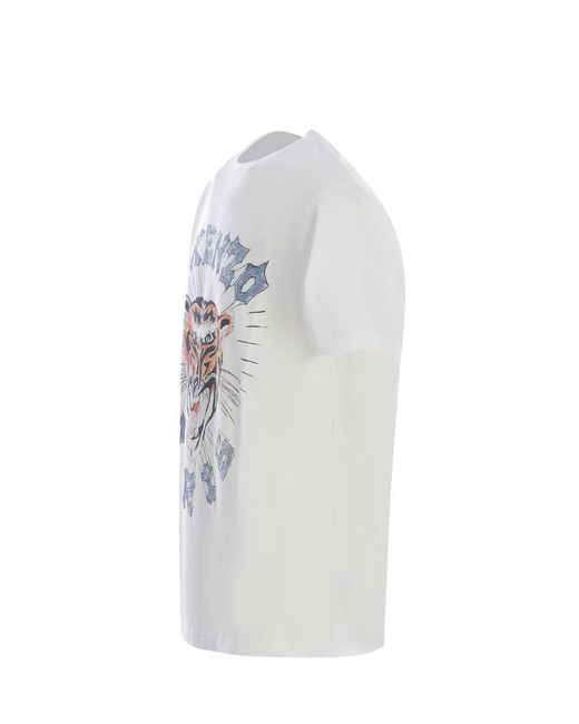 KENZO White T-Shirt " Drawn Varsit" for men