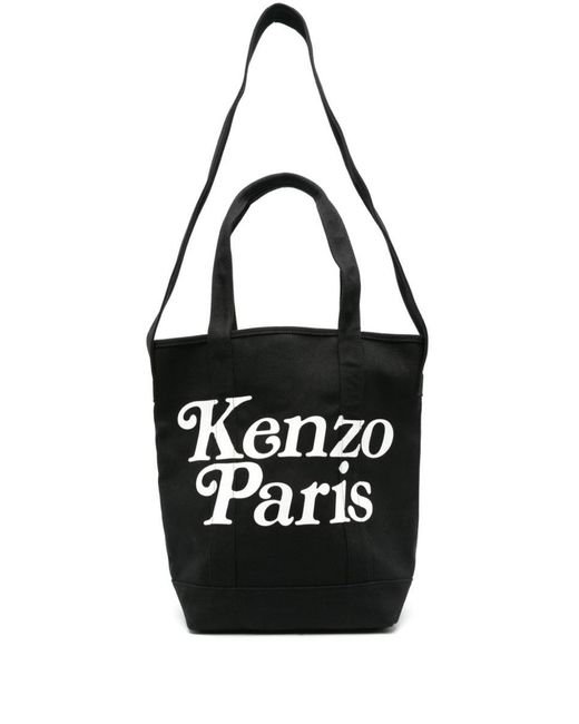 KENZO Black Logo Print Bag
