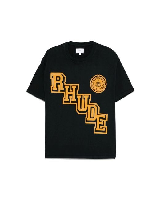 Rhude Black T-Shirts & Vests for men