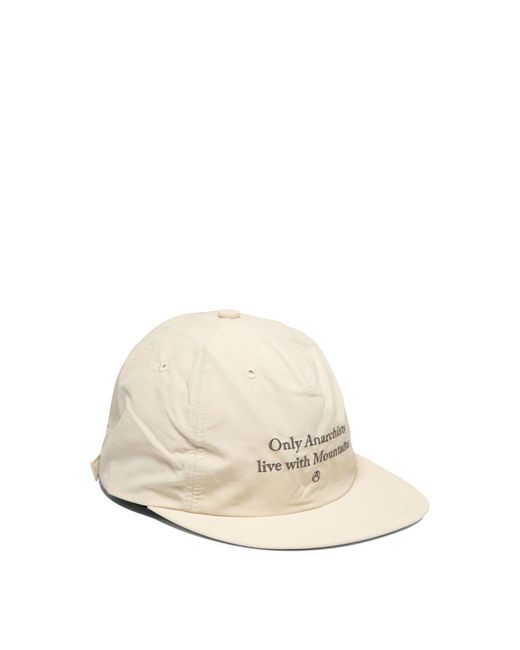 Mountain Research. Natural "Only Anarchist Live With Mountains" Hat for men