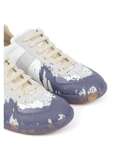 Maison Margiela White Paint Replica Sneakers for men