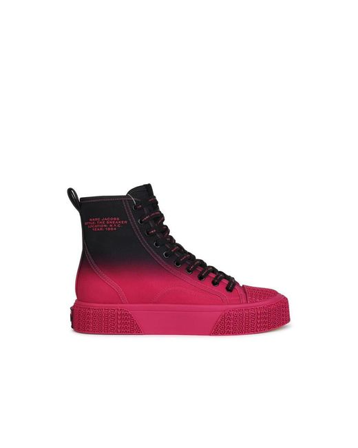 Marc Jacobs Pink 'Hight Top' And Fuchsia Canvas Sneakers