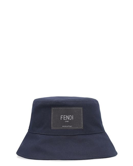 Fendi Blue Bucket Hat for men