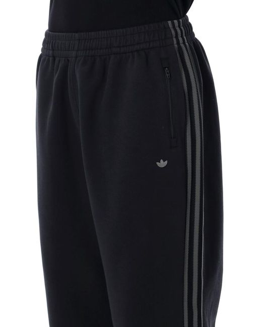 Adidas Originals Black Premium Cotton Track Pants for men