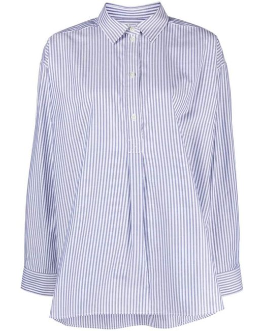 Totême  Blue Toteme Striped Half-placket Shirt
