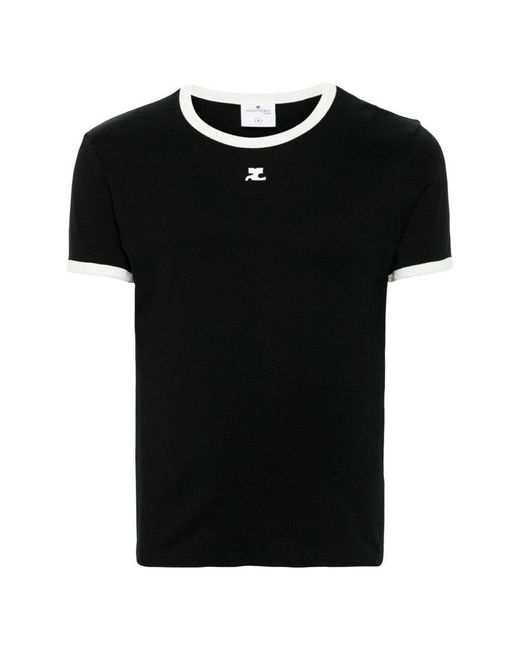 Courreges Black T-Shirts for men