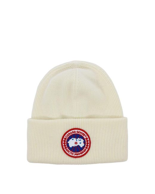 Canada Goose White Beige Hat for men