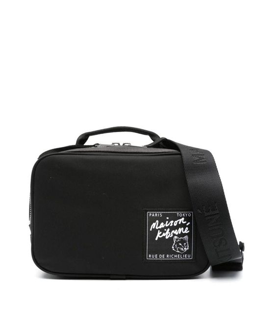 Maison Kitsuné Black Backpacks for men