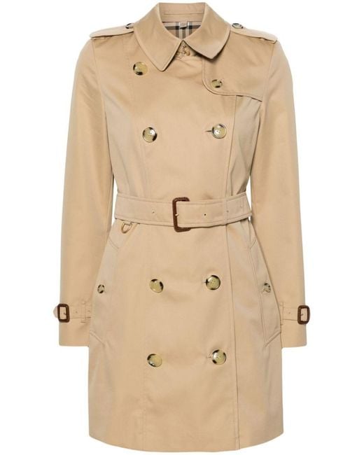 Burberry Natural Double-Breasted Trench Coat