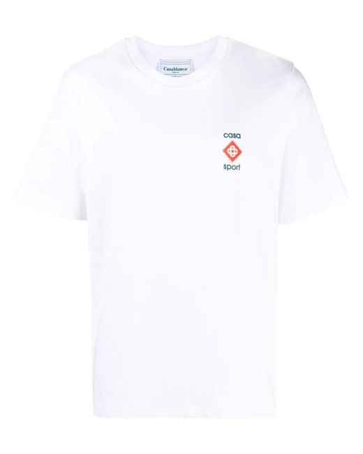 Casablancabrand White Home Sport Logo 3F Printed T-Shirt for men