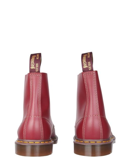 Dr. Martens Leather Vintage 1460 Boots Unisex in Bordeaux (Red) | Lyst