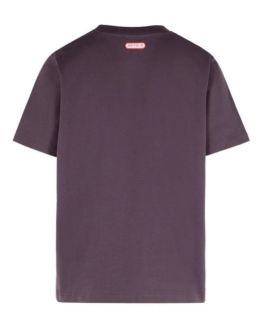 Casablanca Purple Plum Cotton T-Shirt for men