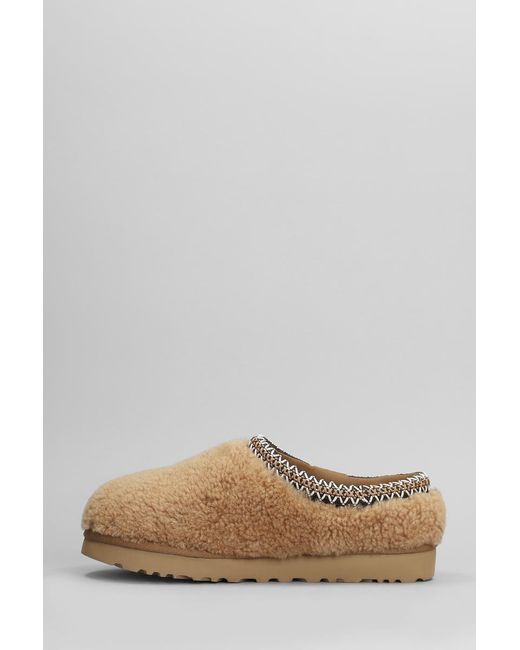 Ugg Gray Tasman Maxi Curly Slipper-Mule