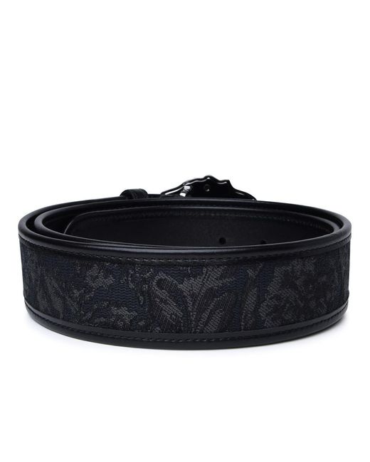 Versace Black Fabric Blend Belt for men