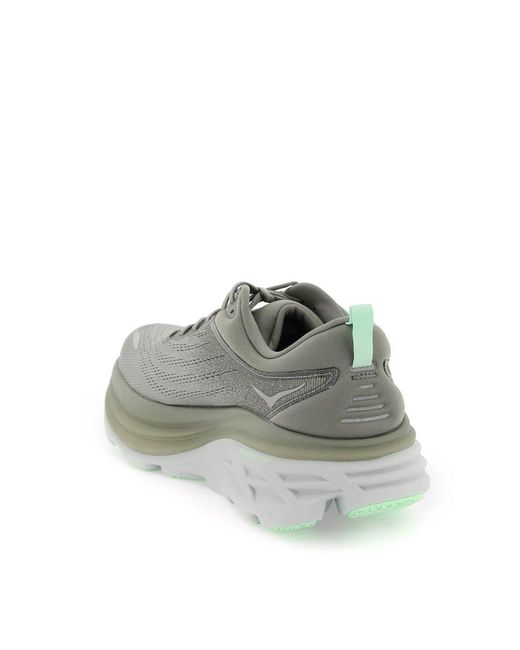 Hoka One One Gray Bondi 8 Sneakers for men