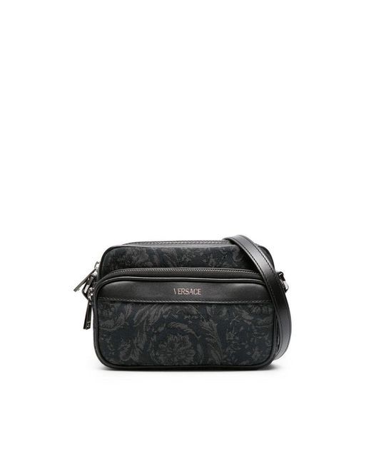 Versace Black Bum Bags for men