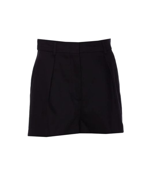 Sportmax Black Unico Stretch Gabardine Shorts