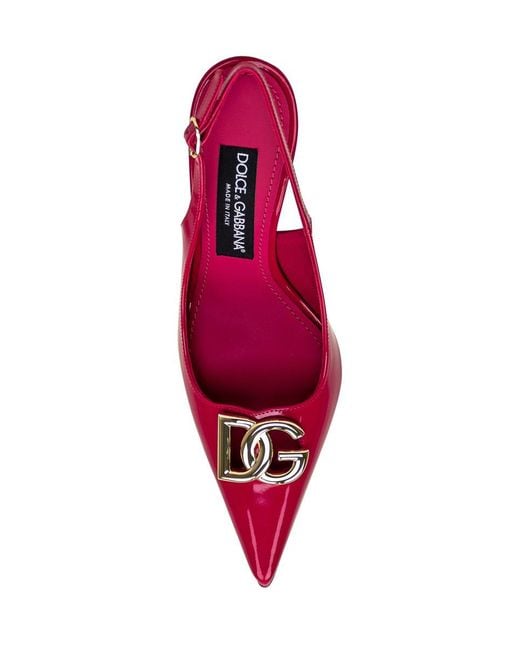 Dolce & Gabbana Pink Sling Back Décolleté