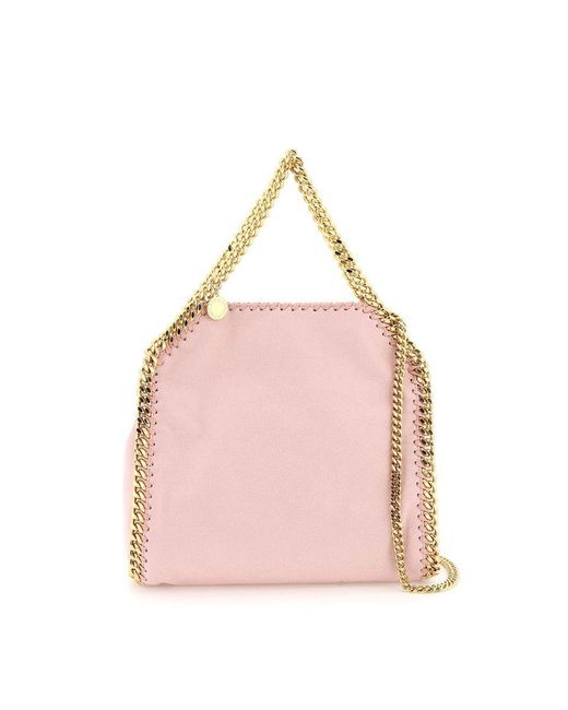 Stella McCartney Pink And Golden Mini Falabella Tote Bag