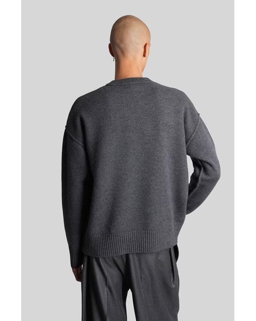 AMI Gray Knitwear for men