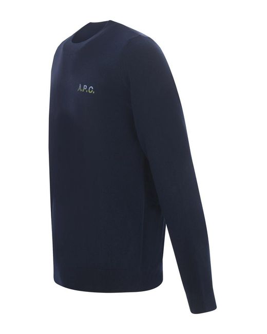 A.P.C. Blue Sweater "alois" for men