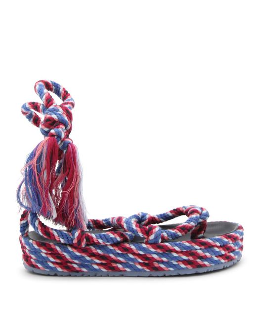 Isabel Marant Purple And Rope Erol Sandals