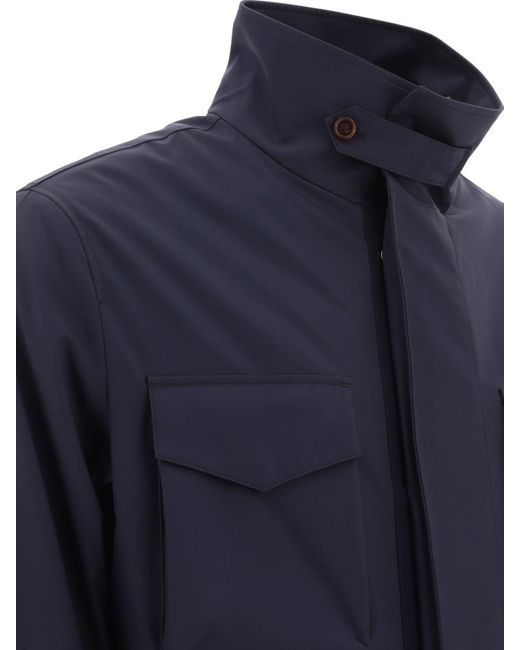 Dolce & Gabbana Blue Technical Fabric Safari Jacket for men