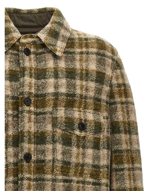 Isabel Marant Green Plaid Casual Jacket With Textured Fabric for men