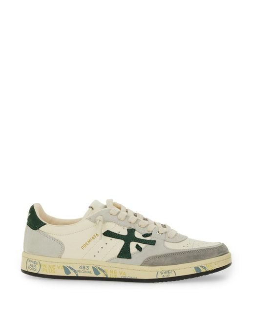Premiata White Sneaker "bskt Clayd 7623" for men