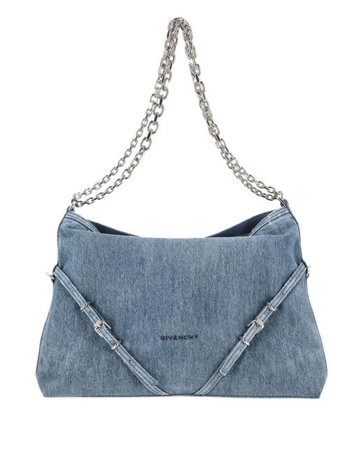 Givenchy Blue Medium Voyou Shoulder Bag