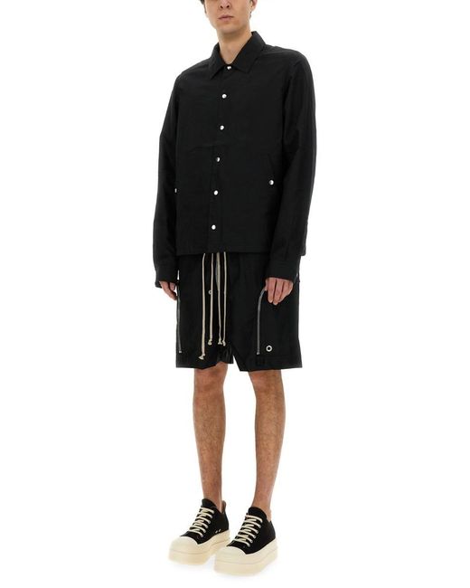 Rick Owens Black Buttoned Jacket for men