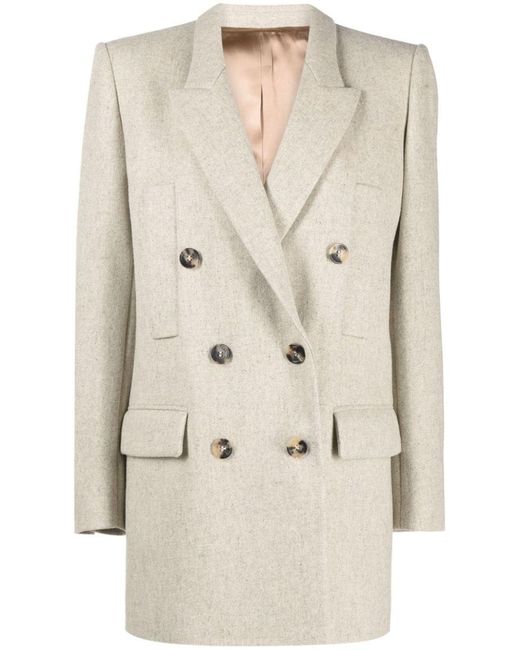 Isabel Marant Natural Floyd Double-breasted Blazer