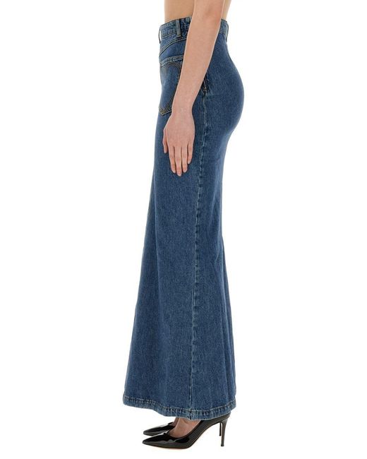 Moschino Jeans Blue Long Skirt
