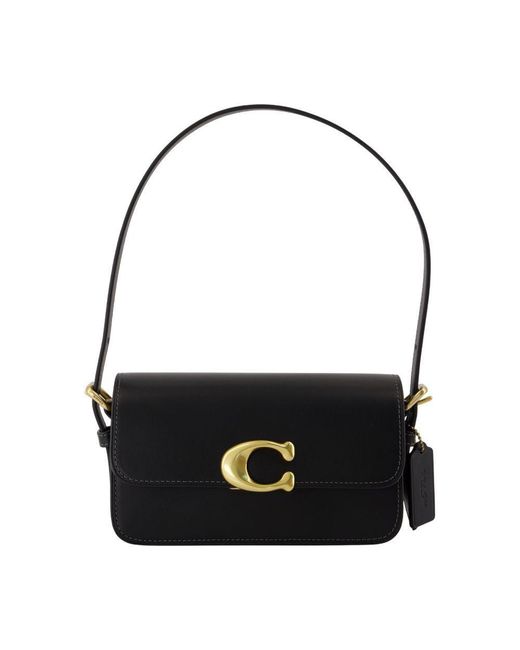 COACH Black Refined Zoe Shoulder Bag