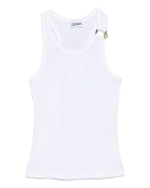 Jean Paul Gaultier White Cotton Tank Top