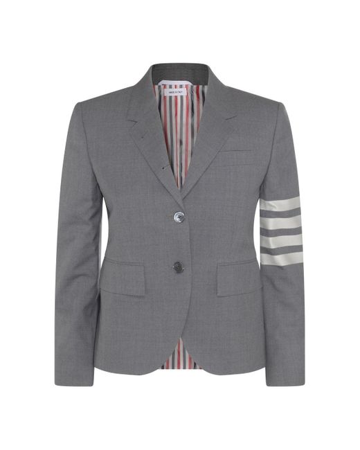 Thom Browne Gray Jackets And Vests