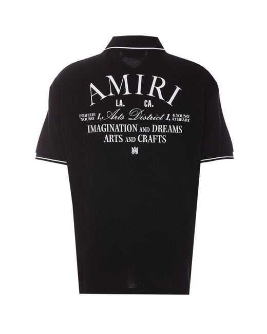 Amiri Black Arts District Polo Shirt for men