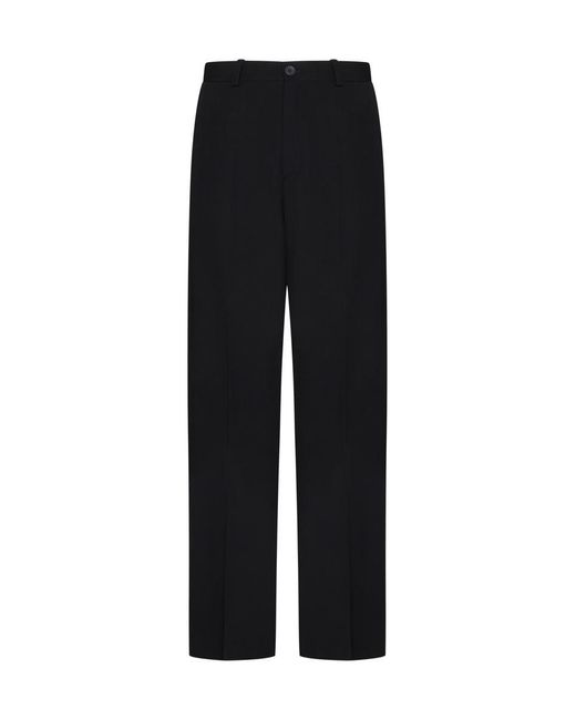Balenciaga Black Wool Trousers for men