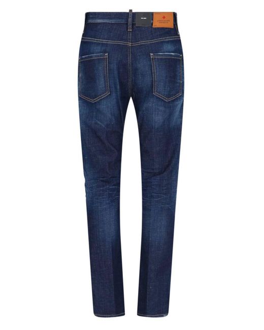 DSquared² Blue 642" Straight Jeans for men