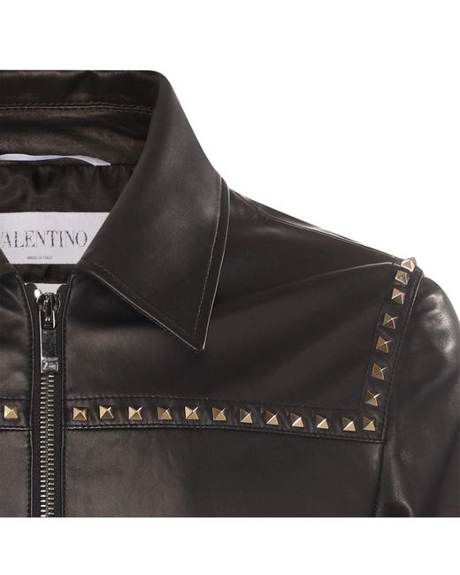 Valentino Black Leather Jacket for men