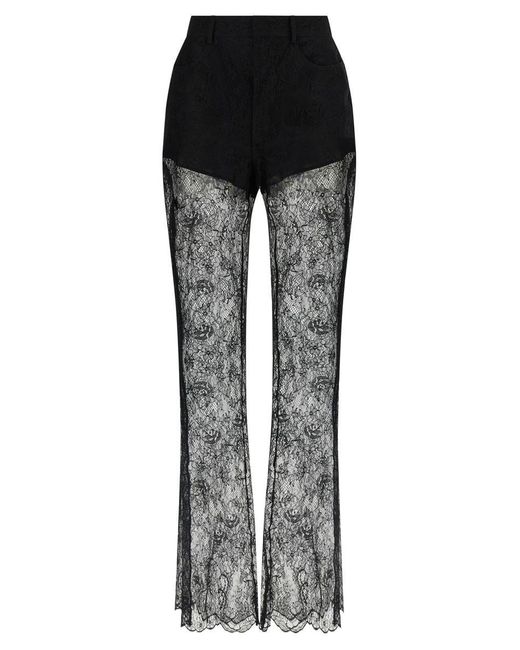 GIUSEPPE DI MORABITO Women's Black Lace Pants